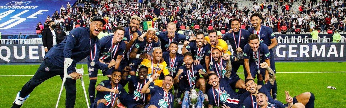  法国杯决赛，巴黎圣日耳曼轻松捧杯